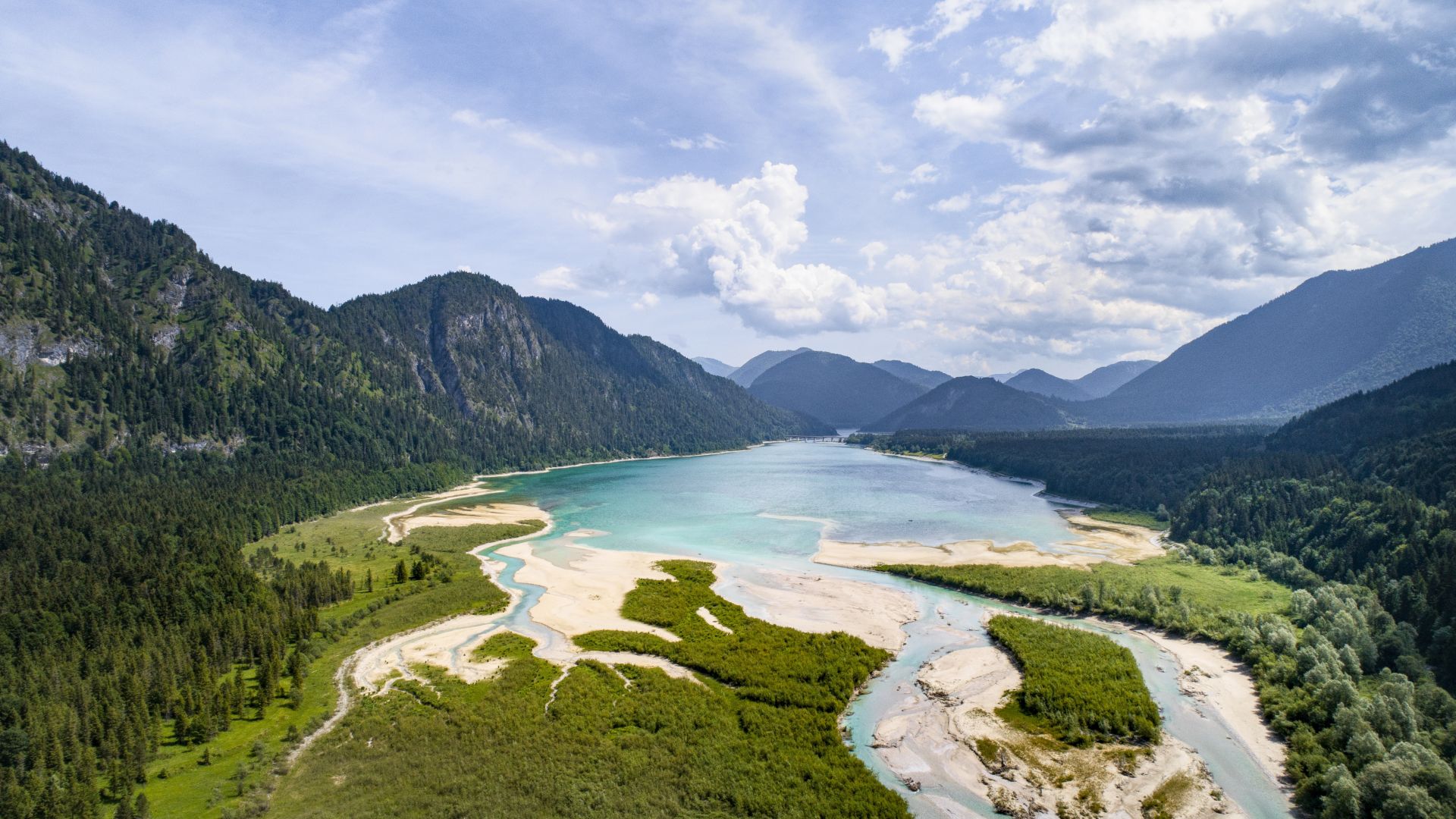 Lenggries: Lake Sylvenstein and River Isar